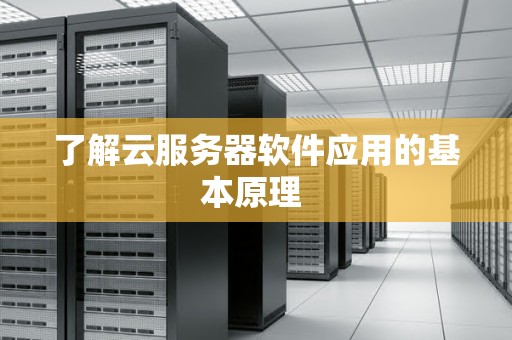 了解云服务器软件应用的基本原理 了解云服务器软件应用的基本原理