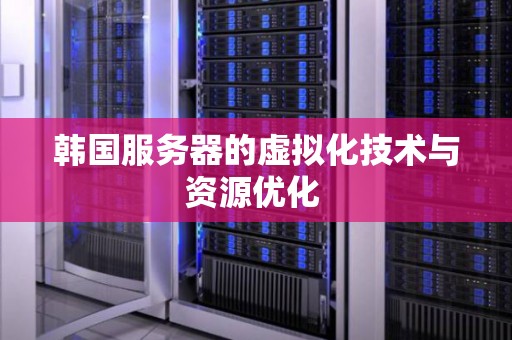 韩国服务器的虚拟化技术与资源优化 韩国服务器的虚拟化技术与资源优化