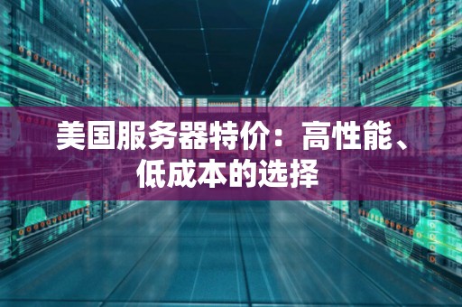 美国服务器特价:高性能、低成本的选择 美国服务器特价:高性能、低成本的选择