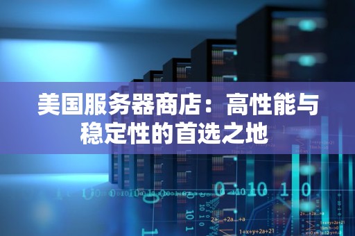 美国服务器商店：高性能与稳定性的首选之地 