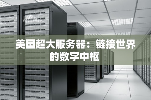 美国超大服务器:链接世界的数字中枢 美国超大服务器:链接世界的数字中枢