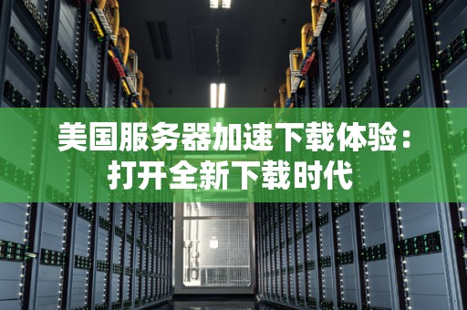 美国服务器加速下载体验：打开全新下载时代 
