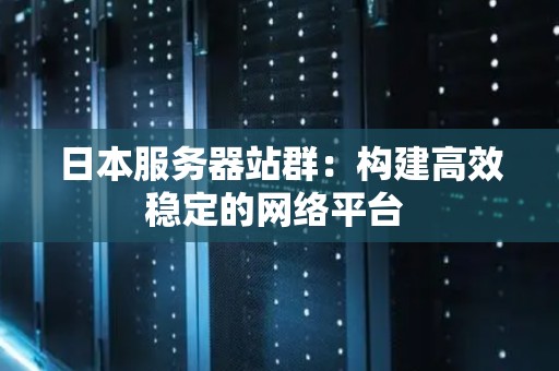 日本服务器站群：构建高效稳定的网络平台 