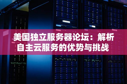 美国独立服务器论坛:解析自主云服务的优势与挑战 美国独立服务器论坛:解析自主云服务的优势与挑战