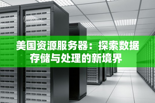 美国资源服务器：分析数据存储与处理的新境界 