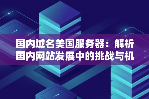 国内域名美国服务器：解析国内网站发展中的挑战与机遇 