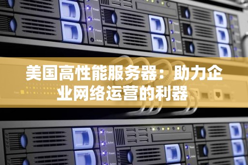 美国高性能服务器:助力企业网络运营的利器 美国高性能服务器:助力企业网络运营的利器