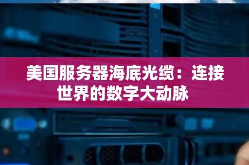 美国服务器海底光缆：连接世界的数字大动脉 