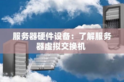 服务器硬件设备:了解服务器虚拟交换机 服务器硬件设备:了解服务器虚拟交换机