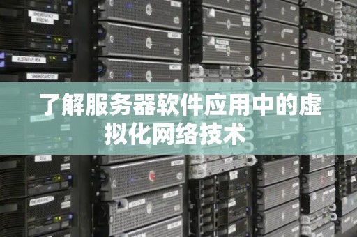 了解服务器软件应用中的虚拟化网络技术 