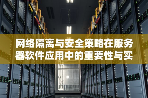 网络隔离与安全策略在服务器软件应用中的重要性与经验 