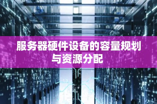 服务器硬件设备的容量规划与资源分配：确保系统稳定性与性能优化