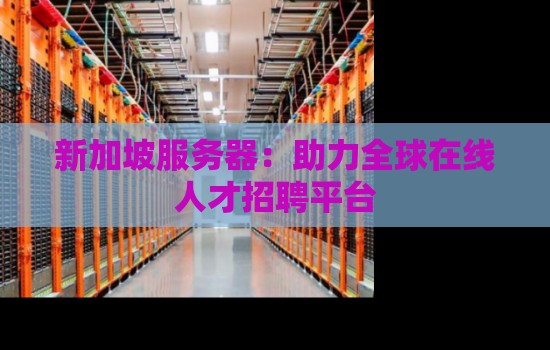 新加坡服务器：助力全球在线人才招聘平台