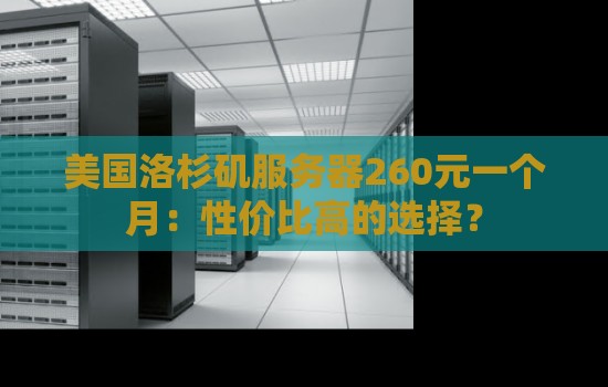 美国洛杉矶服务器260元一个月：性价比高的选择？