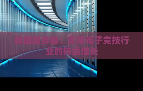 韩国服务器:支撑电子竞技行业的持续增长 韩国服务器:支撑电子竞技行业的持续增长