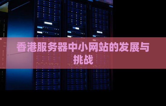 香港服务器中小网站的发展与挑战