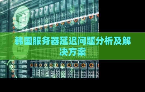 韩国服务器延迟问题分析及解决方案