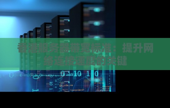 香港服务器带宽标准：提升网络连接速度的关键