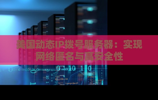 美国动态IP拨号服务器：实现网络匿名与高安全性