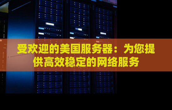 受欢迎的美国服务器:为您提供高效稳定的网络服务 受欢迎的美国服务器:为您提供高效稳定的网络服务