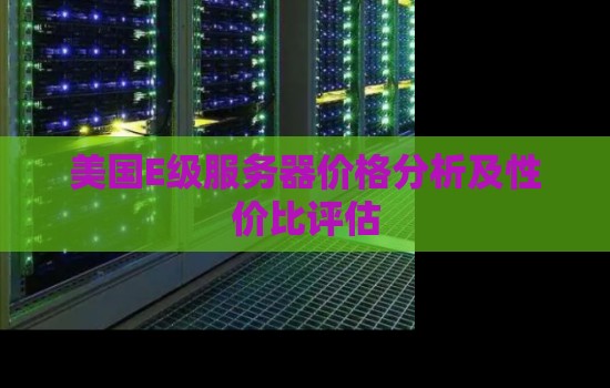 美国E级服务器价格分析及性价比评估