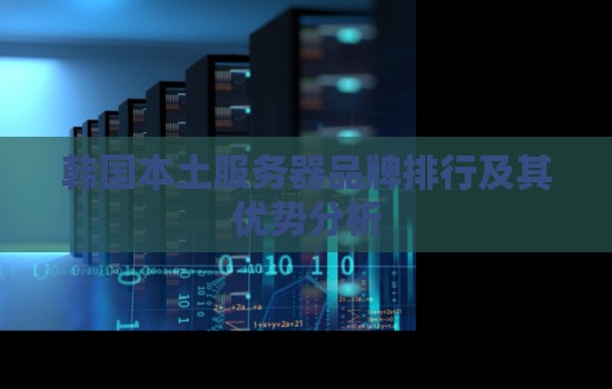 韩国本土服务器品牌排行及其优势分析 韩国本土服务器品牌排行及其优势分析