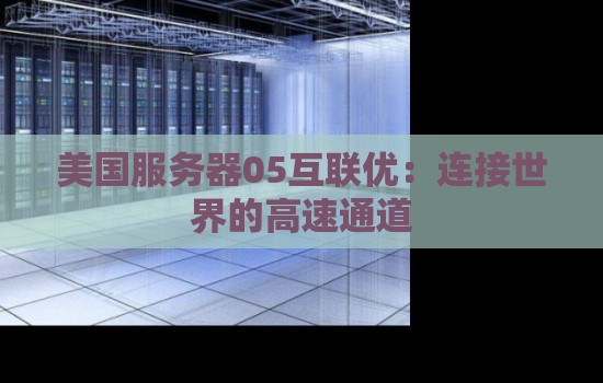 美国服务器05互联优：连接世界的高速通道