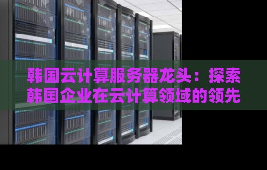 韩国云计算服务器龙头：分析韩国企业在云计算领域的领先地位