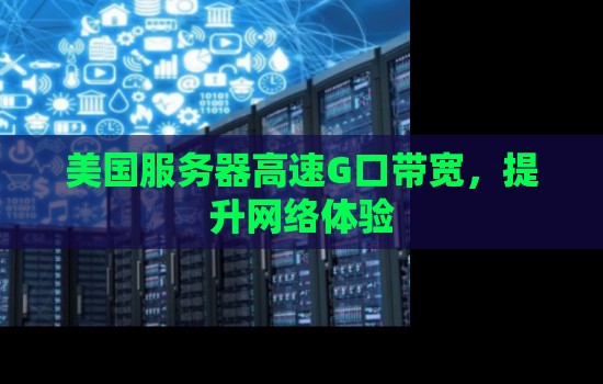 美国服务器高速G口带宽,提升网络体验 美国服务器高速G口带宽,提升网络体验