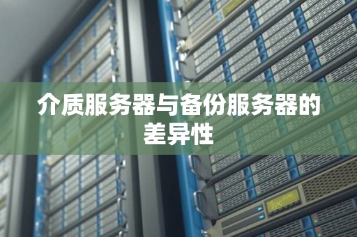 介质服务器与备份服务器的差异性