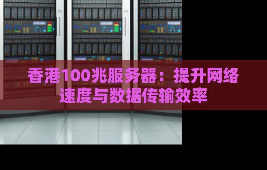 香港100兆服务器:提升网络速度与数据传输效率 香港100兆服务器:提升网络速度与数据传输效率
