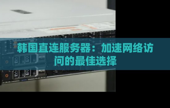 韩国直连服务器：加速网络访问的好的选择