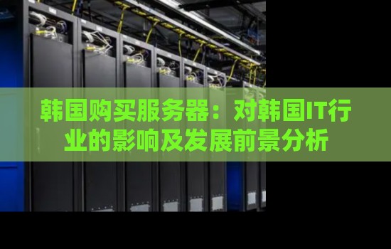 韩国购买服务器:对韩国IT行业的影响及发展前景分析 韩国购买服务器:对韩国IT行业的影响及发展前景分析