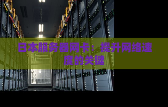 日本服务器网卡:提升网络速度的关键 日本服务器网卡:提升网络速度的关键