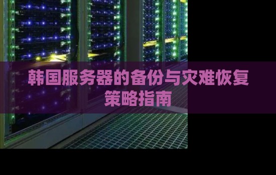 韩国服务器的备份与灾难恢复策略建议