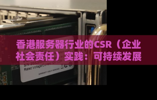香港服务器行业的CSR（企业社会责任）经验：可持续发展与社会影响力