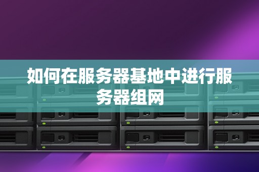 如何在服务器基地中进行服务器组网
