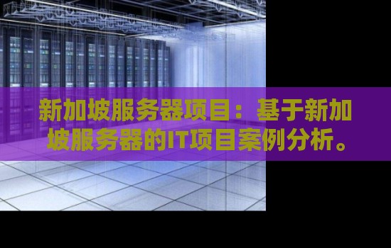 新加坡服务器项目：基于新加坡服务器的IT项目案例分析。