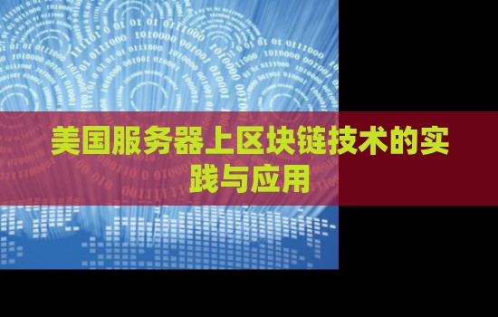 美国服务器上区块链技术的经验与应用 美国服务器上区块链技术的经验与应用