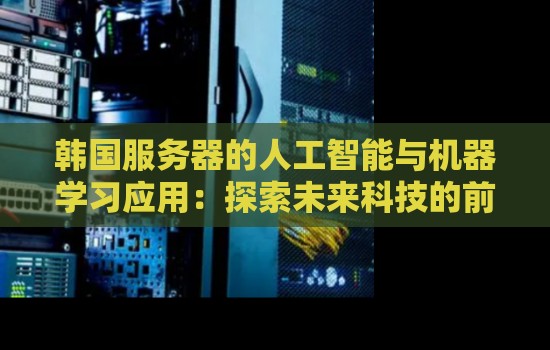 韩国服务器的人工智能与机器学习应用：分析未来科技的前沿