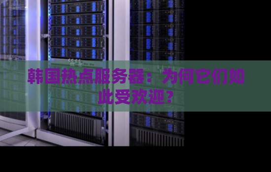 韩国热点服务器:为何它们如此受欢迎? 韩国热点服务器:为何它们如此受欢迎?