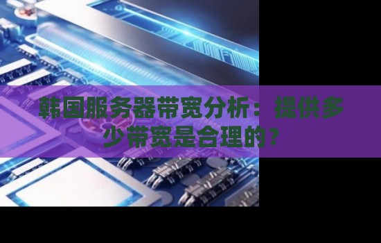 韩国服务器带宽分析:提供多少带宽是合理的? 韩国服务器带宽分析:提供多少带宽是合理的?