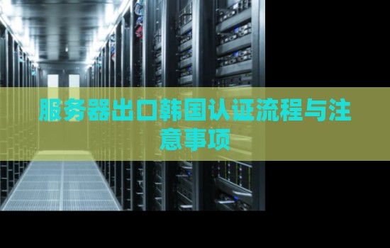 服务器出口韩国认证流程与注意事项 服务器出口韩国认证流程与注意事项