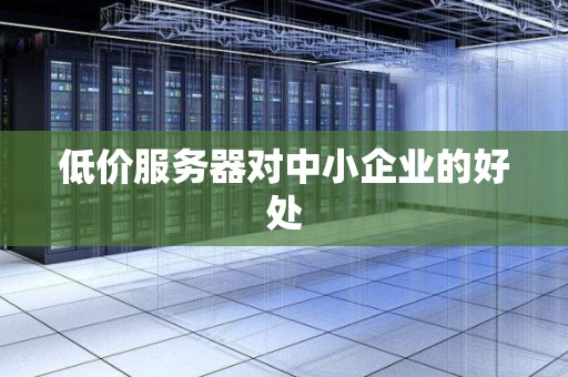 低价服务器对中小企业的好处
