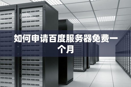 如何申请百度服务器免费一个月