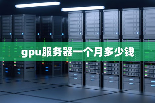 gpu服务器一个月多少钱 gpu服务器一个月多少钱