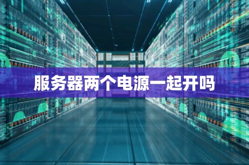 服务器两个电源一起开吗