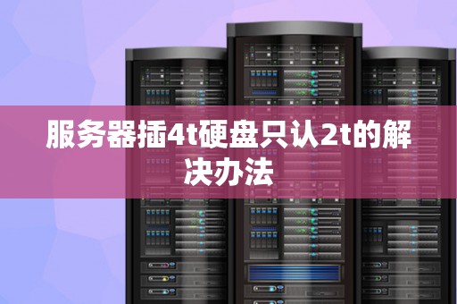 服务器插4t硬盘只认2t的解决办法