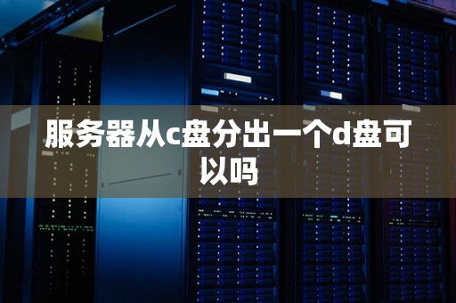 服务器从c盘分出一个d盘可以吗
