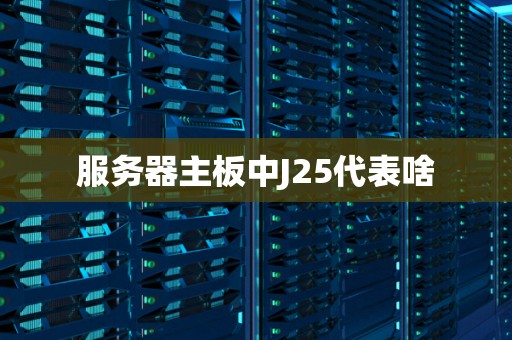 服务器主板中J25代表啥 服务器主板中J25代表啥